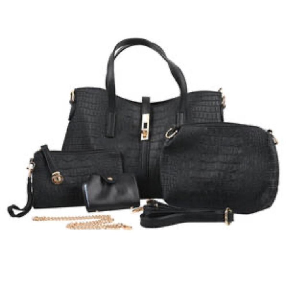 #035 Embossed Vegan Leather Satchel, Crossbody Bag, Wristlet, Card …